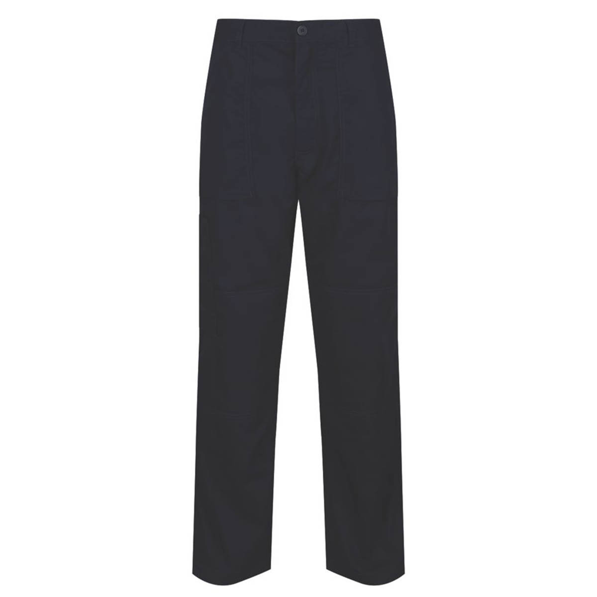 Regatta Mens Work Trousers Navy Water-Repellent Finish Pockets 34" W 33" L - Image 1