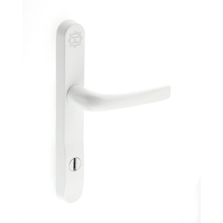 Mila Door Handle Pair External Type B Enhanced Security White Contemporary - Image 1