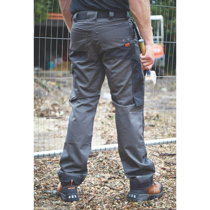 Scruffs Mens Work Trousers Water-Repellent Graphite Breathable 38" W 31" L - Image 3