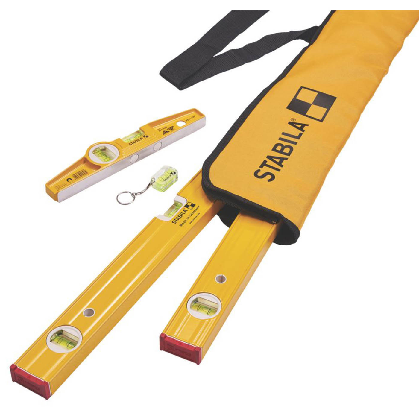 Stabila Spirit Level Set Aluminium Accurate Lightweight 4 Pieces Carry Case - Image 2