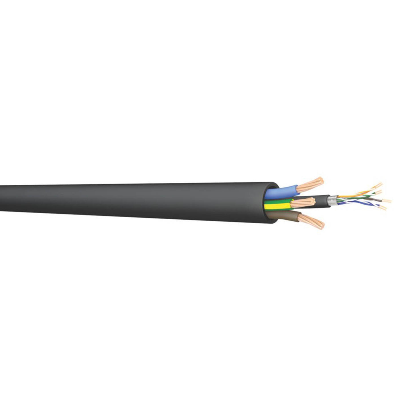 Prysmian EV Charging Cable PRY-EV Black  3-Core 4mm² & Cat 5e 4-Pair  25m Coil - Image 1