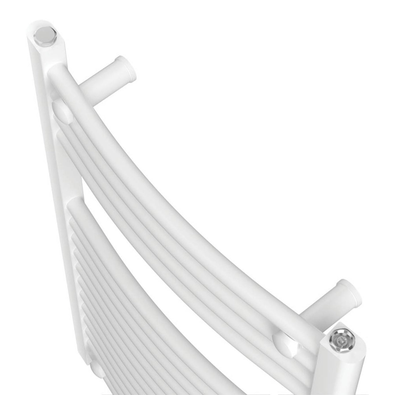 Flomasta Towel Rail Radiator White Curved Bathroom Warmer Ladder (H)80x(W)50cm - Image 3