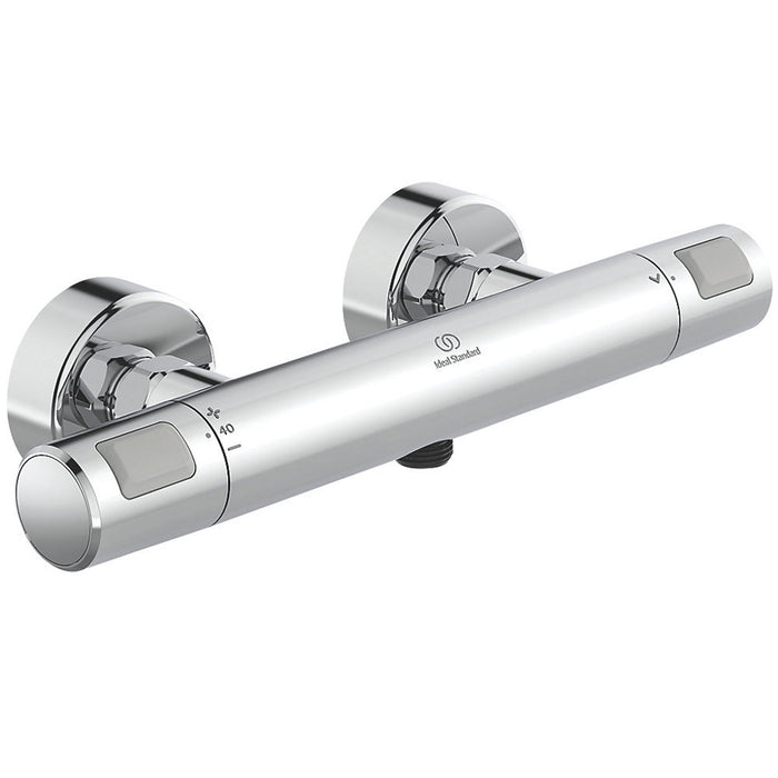 Ideal Thermostatic Mixer Shower Valve Fixed Chrome Standard Ceratherm Exposed - Image 2