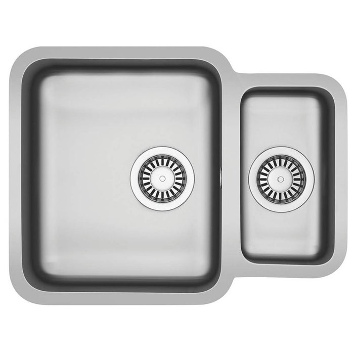 Franke Kitchen Sink 1.5 Bowl Brushed Steel Waste Rectangular Reversible Modern - Image 1