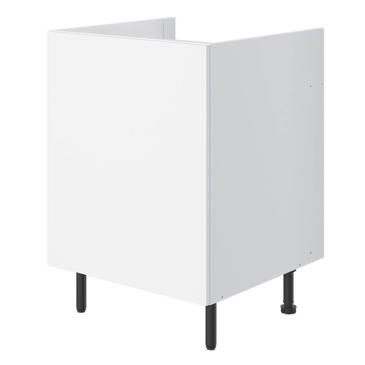 Kitchen Base Unit Cabinet Matt White 1 Door Storage Cupboard 60x59x86cm - Image 1