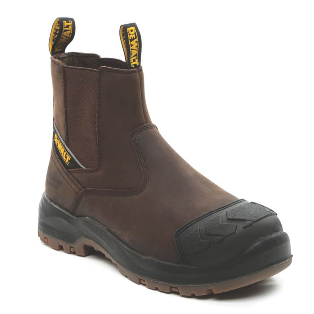 DeWalt Safety Dealer Boots Mens Standard Fit Leather Brown Steel Toe Cap Size 9 - Image 1
