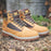 Site Safety Boots Mens Wide Fit Honey Leather Work Shoes Steel Toe Size 11 - Image 2