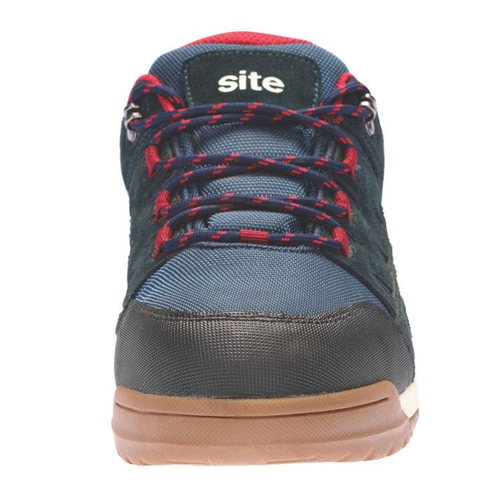 Site Safety Trainers Mens Steel Toe Cap Shoes Standard Fit Navy Blue&Red Size 12 - Image 2