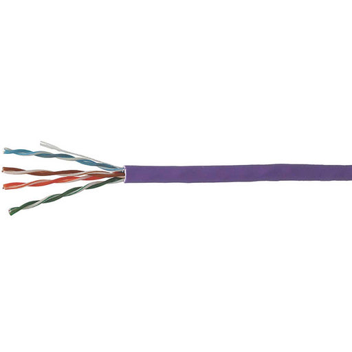 Time Ethernet Cable Cat5e Purple Round 4 Pair 8 Core Indoor Unshielded Box 305m - Image 1