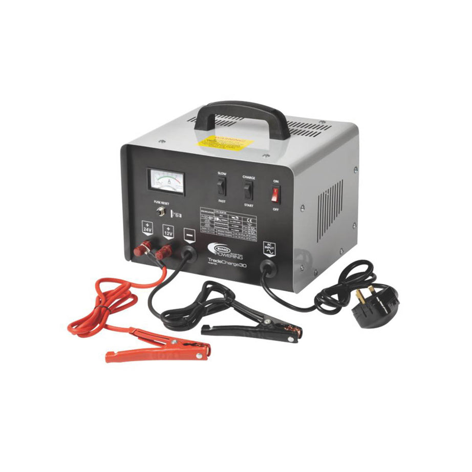 Ring Charger And Jump Start 12/24V RCBT30 Dual Voltage Indoor 30A Heavy Duty - Image 1
