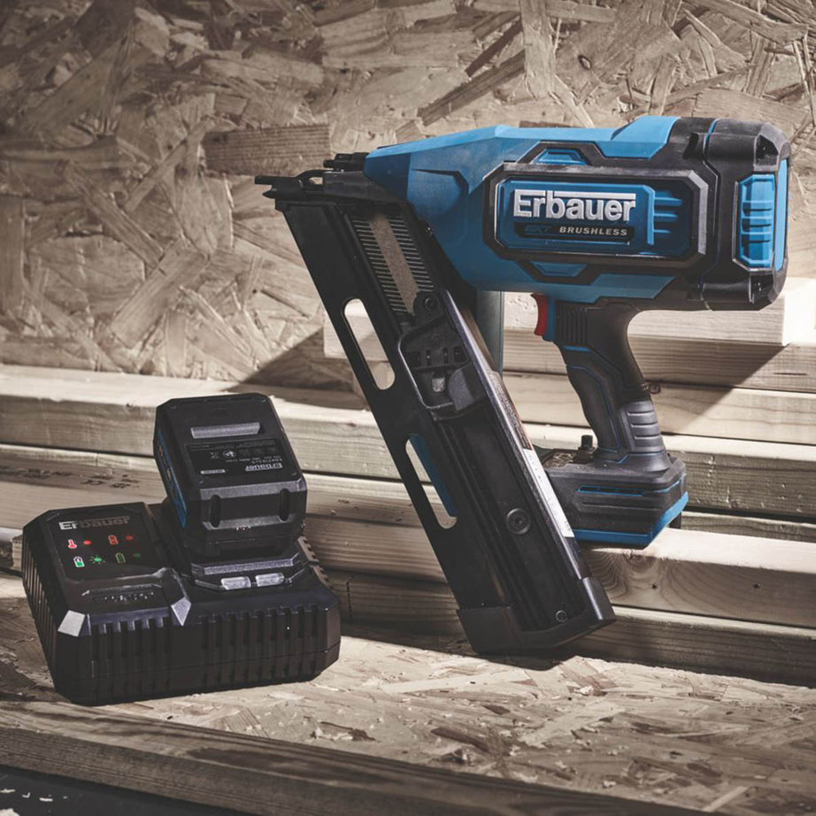 Erbauer Nail Gun Cordless 18V 5Ah Li-Ion ERI966NAL First Fix Brushless Nailer - Image 4