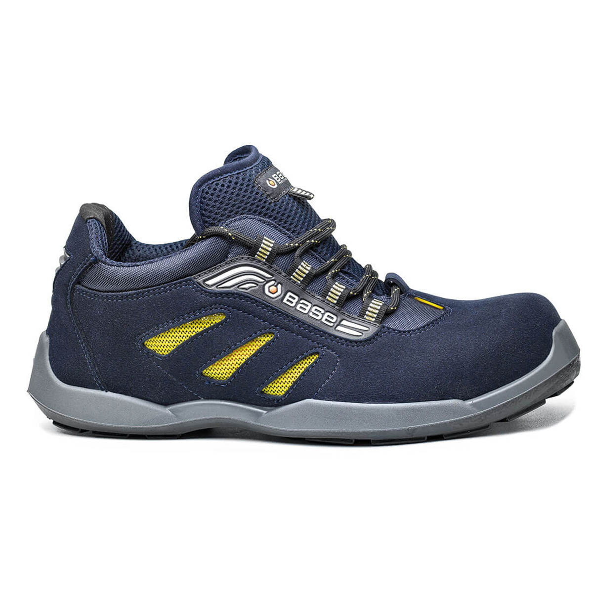 Base Safety Boots Unisex Navy Microfibre Toe Cap Work Shoes Comfort Size 7 - Image 1