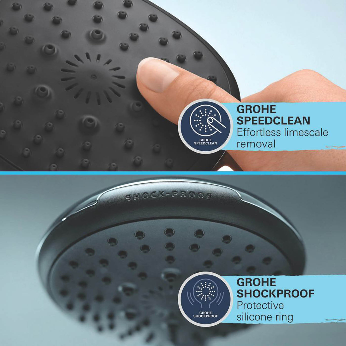 Grohe Thermostatic Mixer Shower System Vitalio Comfort 250 HP Rear-Fed Exposed - Image 3