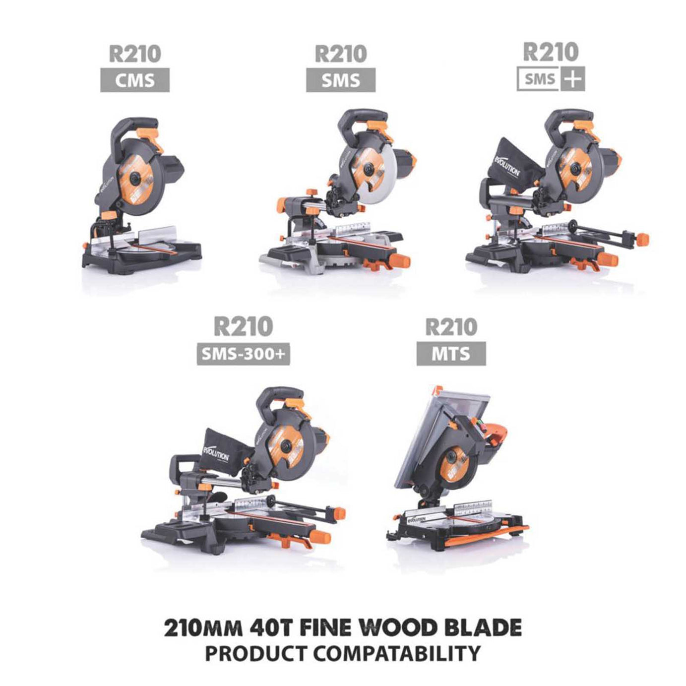 Evolution Circular Saw Blade 210x25.4mm FW210TCT-40 Fine Cut 40T For Wood - Image 5