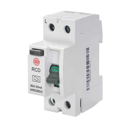RCD Consumer Unit Double Pole Single-Phase Box Test Button 80A 30 mA Type A 230V - Image 1