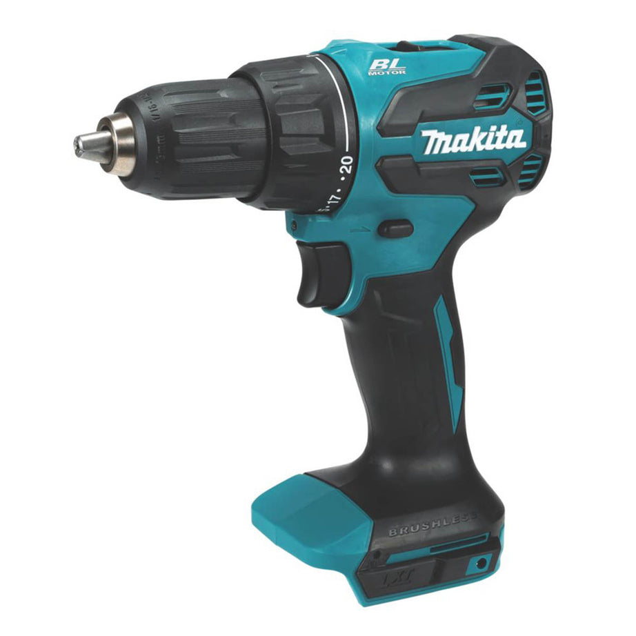 Makita Combi Drill Cordless 18V Li-Ion DHP490 Brushless Soft Grip Body Only - Image 1