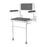 Shower Seat Stool Wall-Mounted with Back Rest Legs Adjustable White/Grey - Image 1