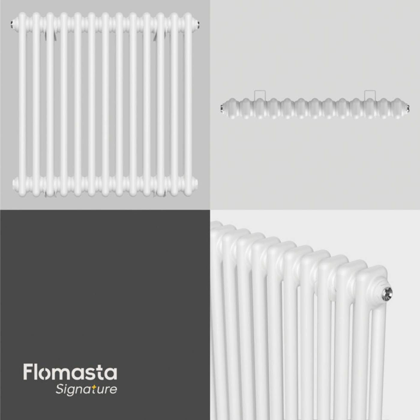 Flomasta 2 Column Radiator White Square Central Heating 612.3W (H)60x(W)60.5cm - Image 5