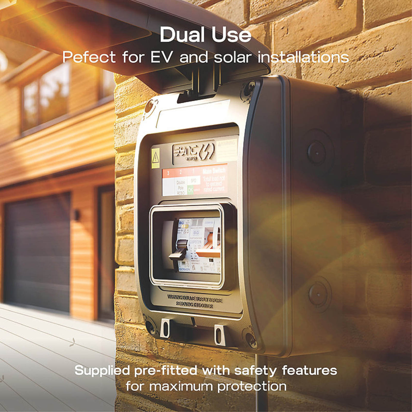 Sync Energy EV Charger Consumer Unit With SPD 5 Module 3-Way Part Populated IP66 - Image 6