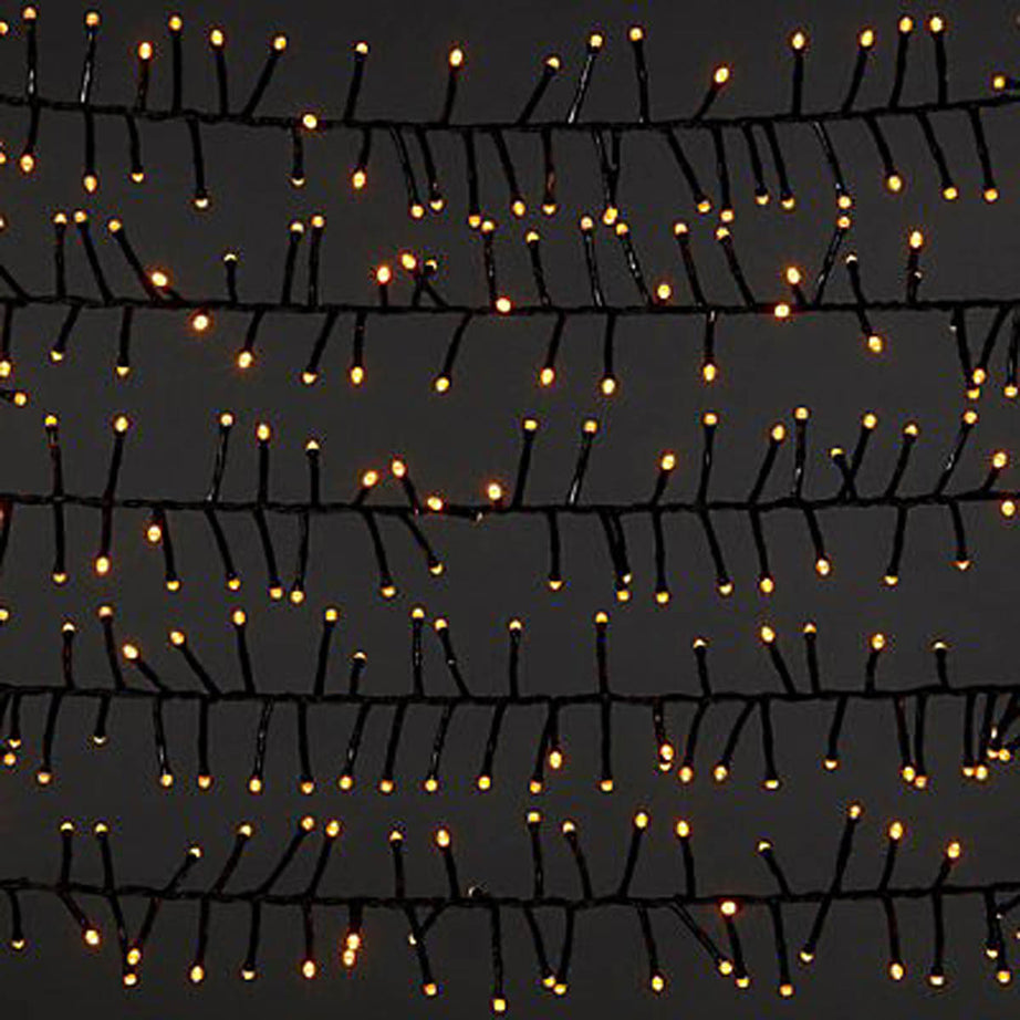 LED Christmas String Lights Cluster 2000 Warm White Timer Indoor Outdoor(L)37.5 m - Image 3