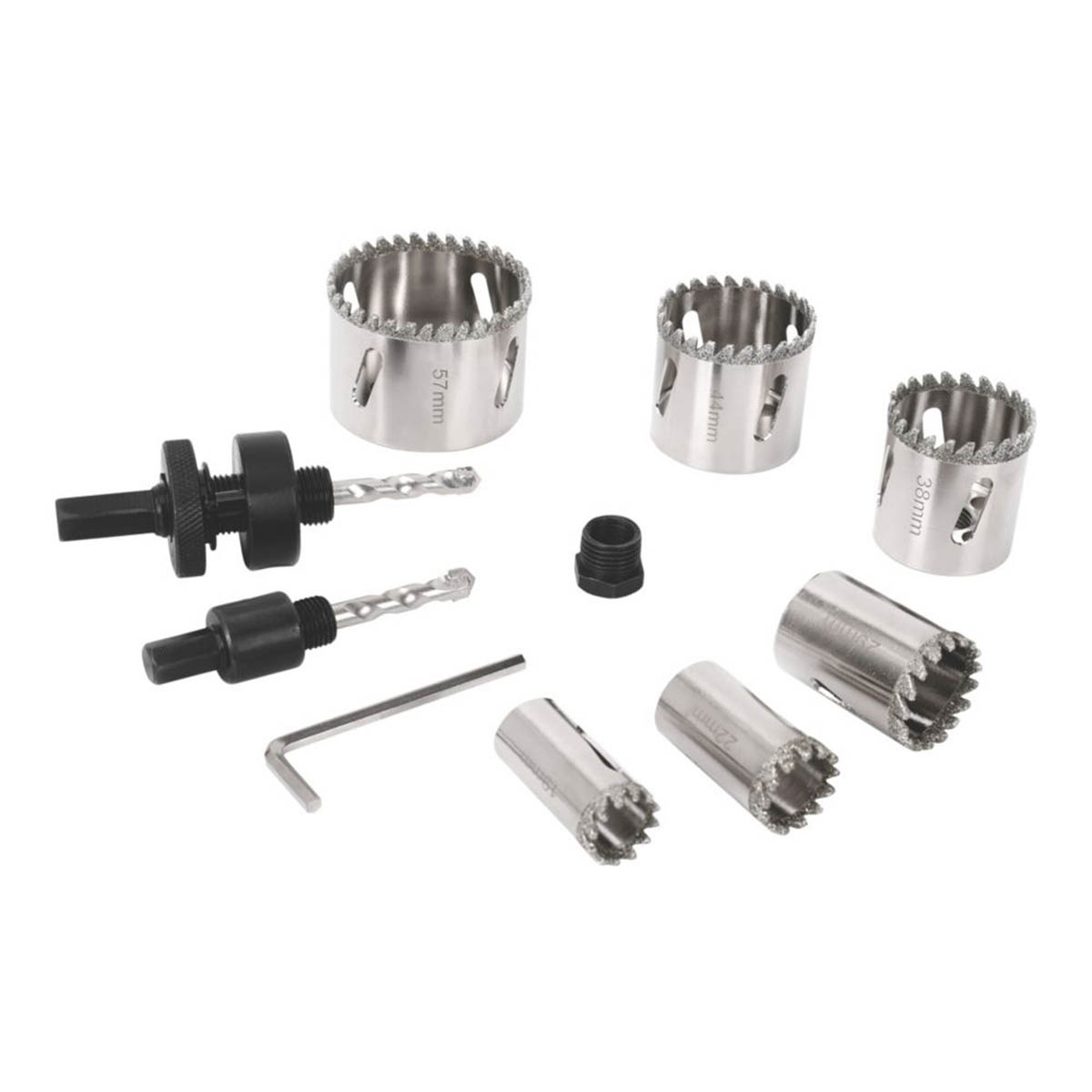 Titan Holesaw Set Diamond Heavy Duty Tile Grout Brill Bits Durable Pack Of 10 - Image 1