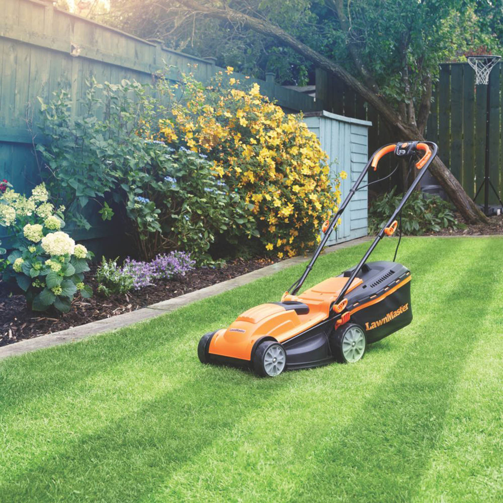 LawnMaster Lawn Mower Electric MEB1434M-01 Rotary Garden Gras 34cm Cutter 1400W - Image 2