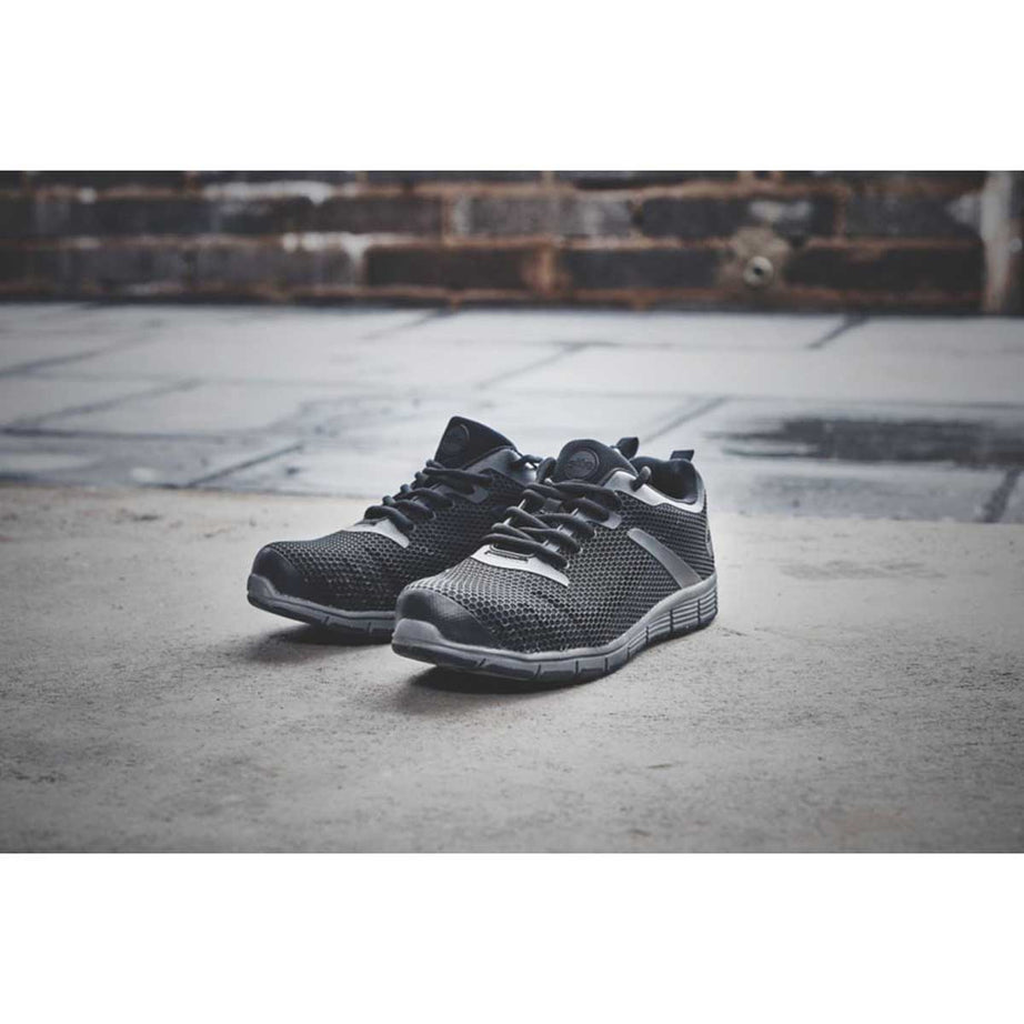 Site Safety Trainers Mens Wide Fit Black Synthetic Steel Toe Breathable Size 10 - Image 4