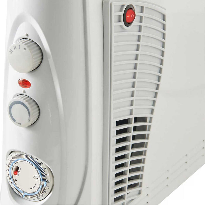 Convector Heater Electric Portable White Timer Freestanding Compact Turbo 2500W - Image 4
