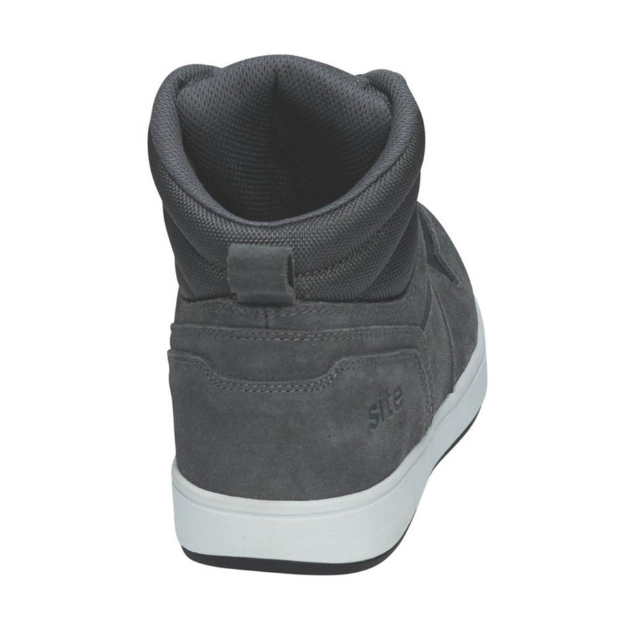 Site Mens Safety Trainers Lightweight Boots Grey Leather Shoes Steel Toe Size 11 - Image 3
