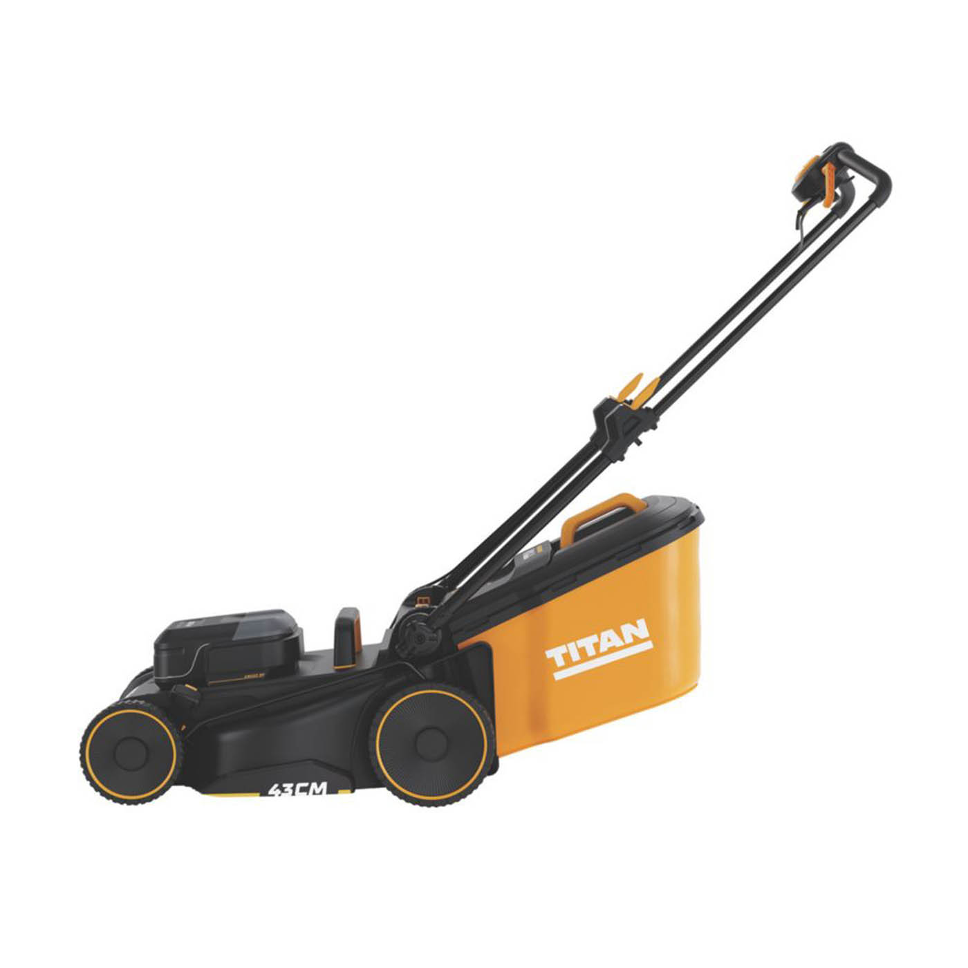 Titan Lawn Mower 230V 1800W 43cm 50Ltr Grass Bag 6 Cutting Heights - Image 2