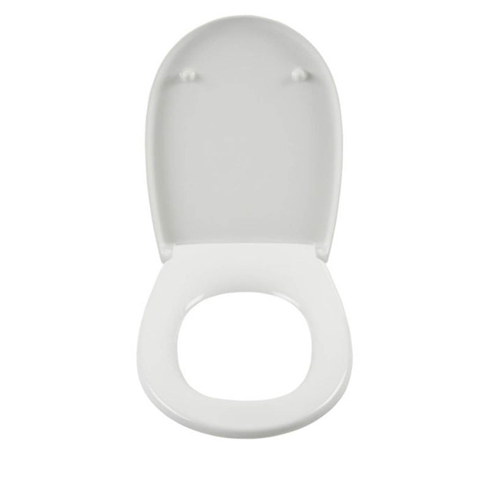 Toilet Seat Soft-Close Bathroom Duroplast White Scratch Resistant Durable Round - Image 3