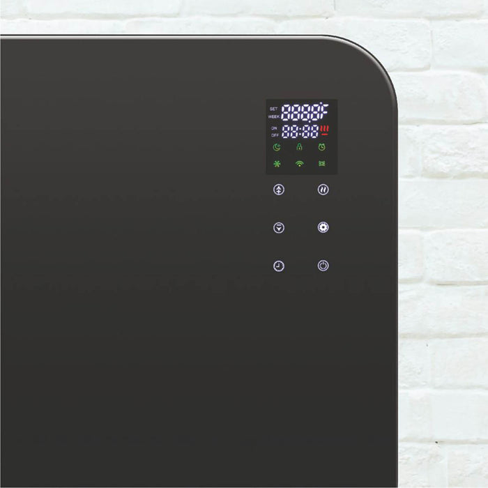 Smart Heater Glass Panel Freestanding or Wall-Mounted Smart Wi-Fi Black 2kW - Image 3