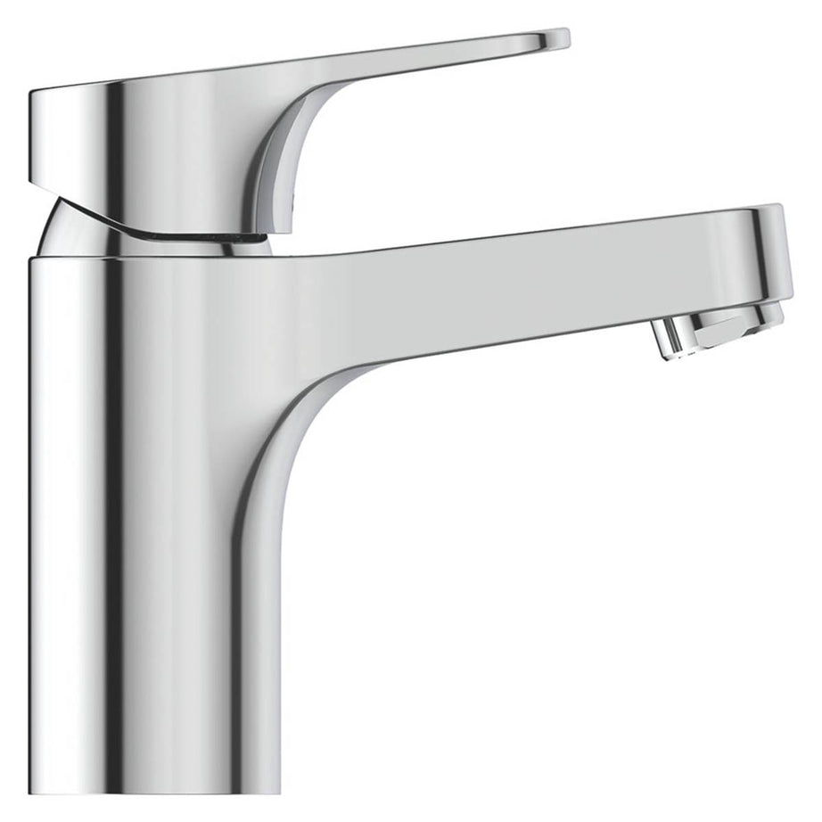 Basin Mixer Tap Single Lever Chrome Contemporary Deck-Mounted Modern Bathroom - Image 2