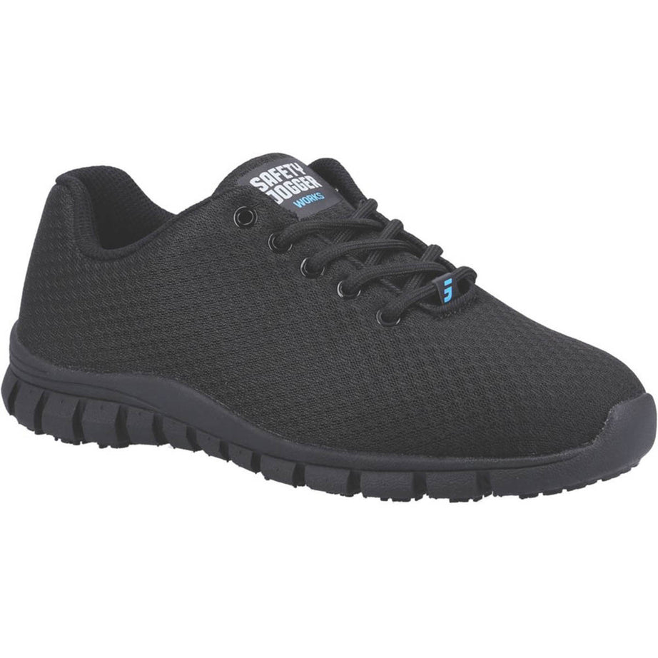 Safety Trainers Unisex Standard Fit Black Breathable Lightweight Shoes Size 7 - Image 1