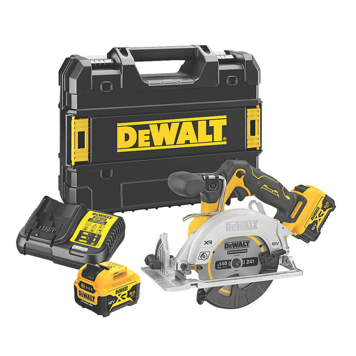 Dewalt Circular Saw Cordless 12V 2x5.0Ah Li-Ion DCS512P2-GB Brushless 144mm - Image 2