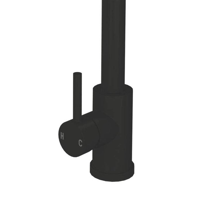 Kitchen Mixer Tap Pull Out Spout Flexible Swivel Black Matt Deck Single Lever - Image 3