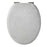 Bathroom Toilet Seat Soft-Close Moulded Wood Concrete Grey Oval Adjustable - Image 2