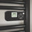 Towel Rail Radiator Electric Black Flat Bathroom Warmer 500W (H)98x(W)54.5cm - Image 4