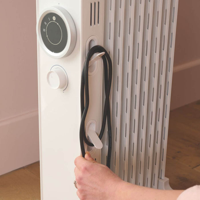 Blyss Oil-Filled Radiator 2000W Electric NY2009-24M Metal White Freestanding - Image 3