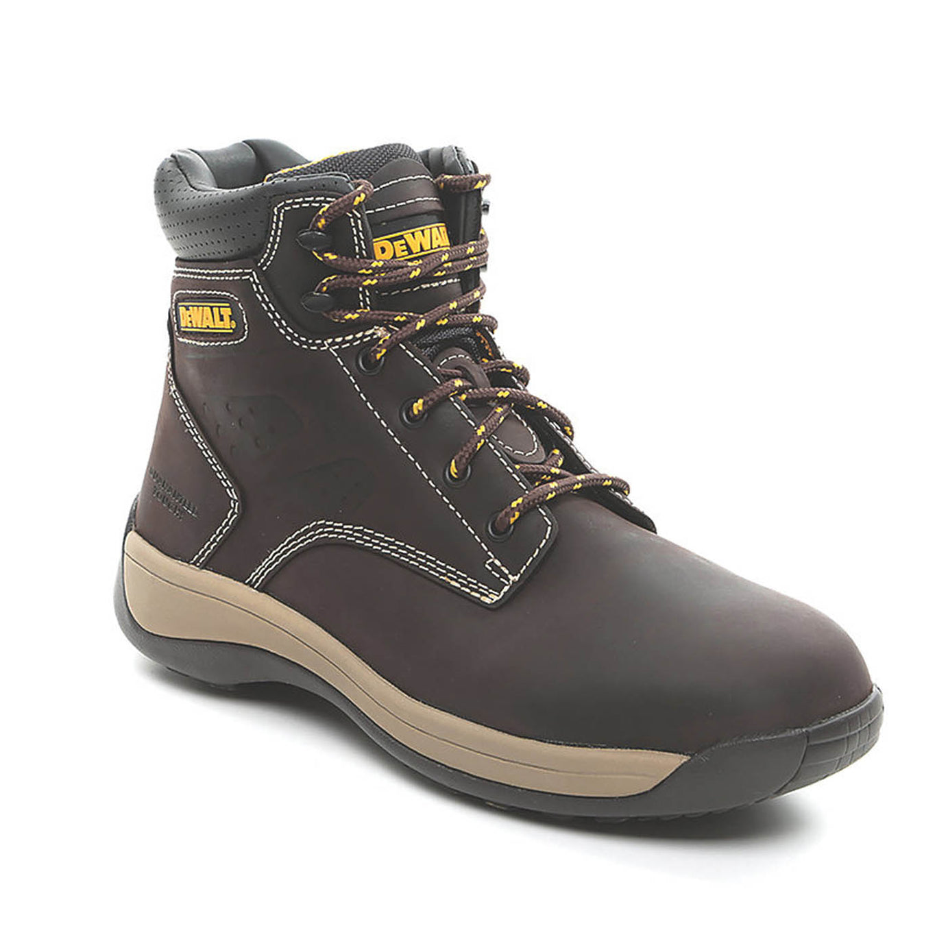 DeWalt Safety Boots Mens Bolster Standard Fit Brown Work Shoes Steel Toe Size 11 - Image 1