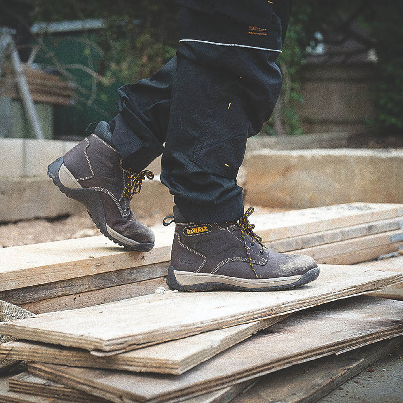 DeWalt Safety Boots Mens Bolster Standard Fit Brown Work Shoes Steel Toe Size 11 - Image 7