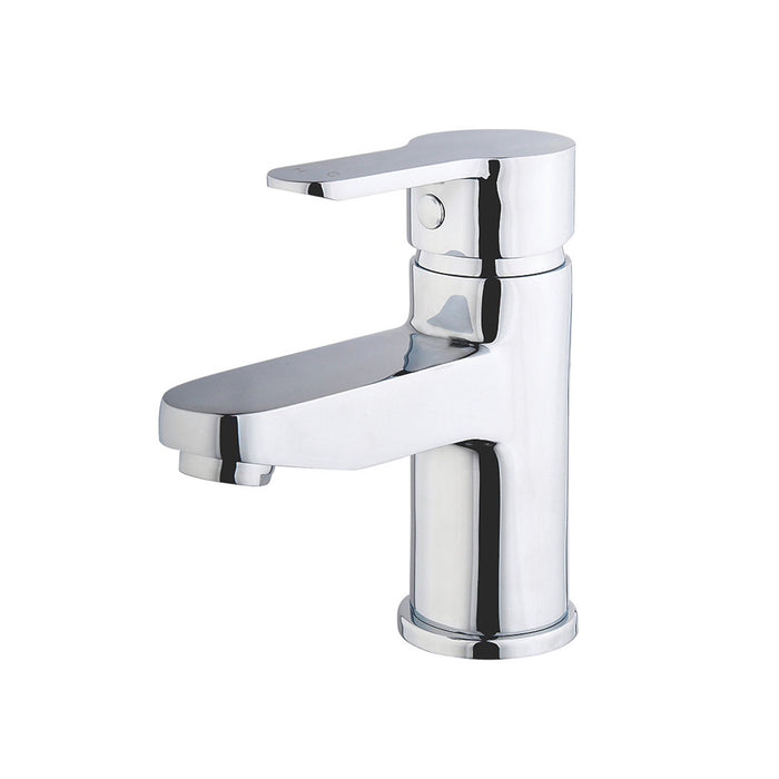 Swirl Basin Tap Mono Mixer Chrome Single Lever Clicker Waste Contemporary Faucet - Image 1