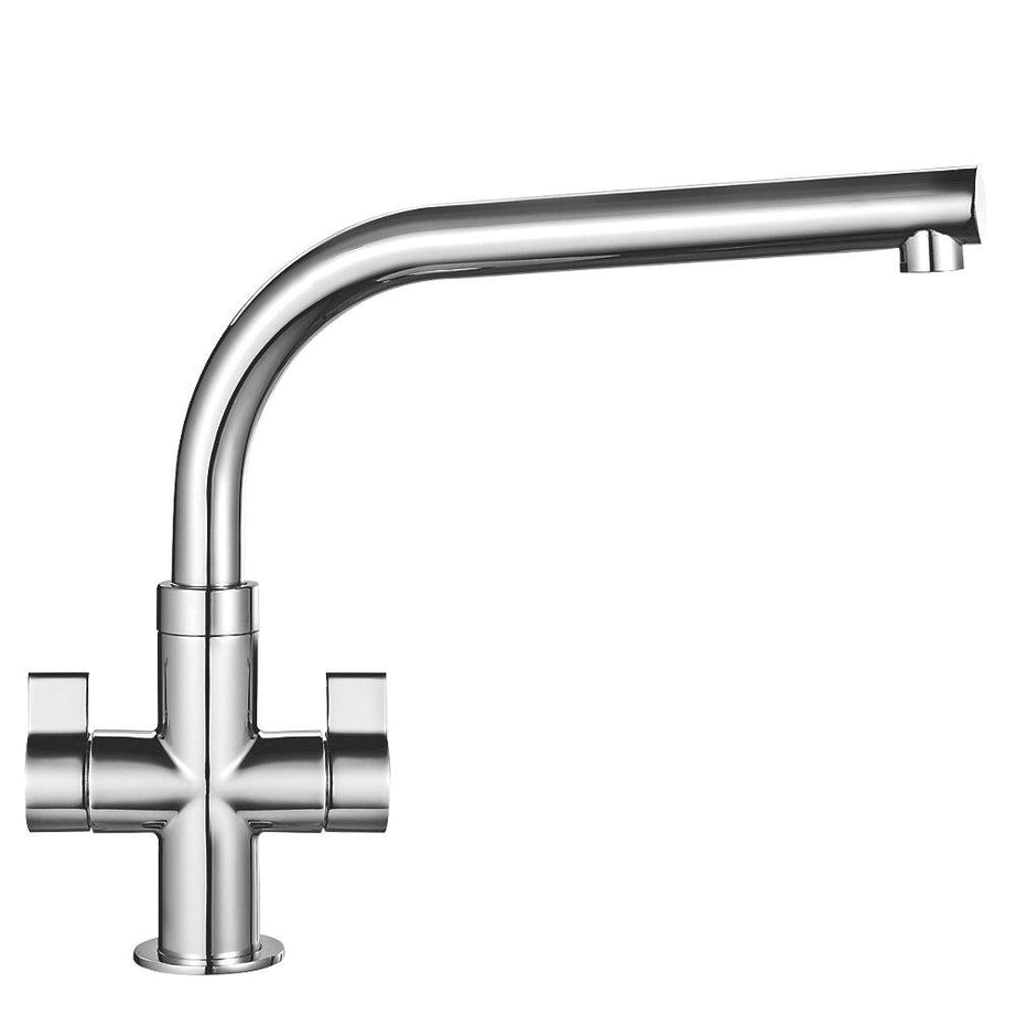 Franke Kitchen Tap Mono Mixer Chrome Dual Lever Swivel Spout Contemporary Faucet - Image 1