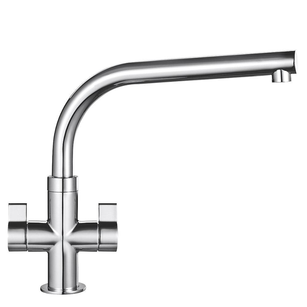 Franke Kitchen Tap Mono Mixer Chrome Dual Lever Swivel Spout Contemporary Faucet - Image 1