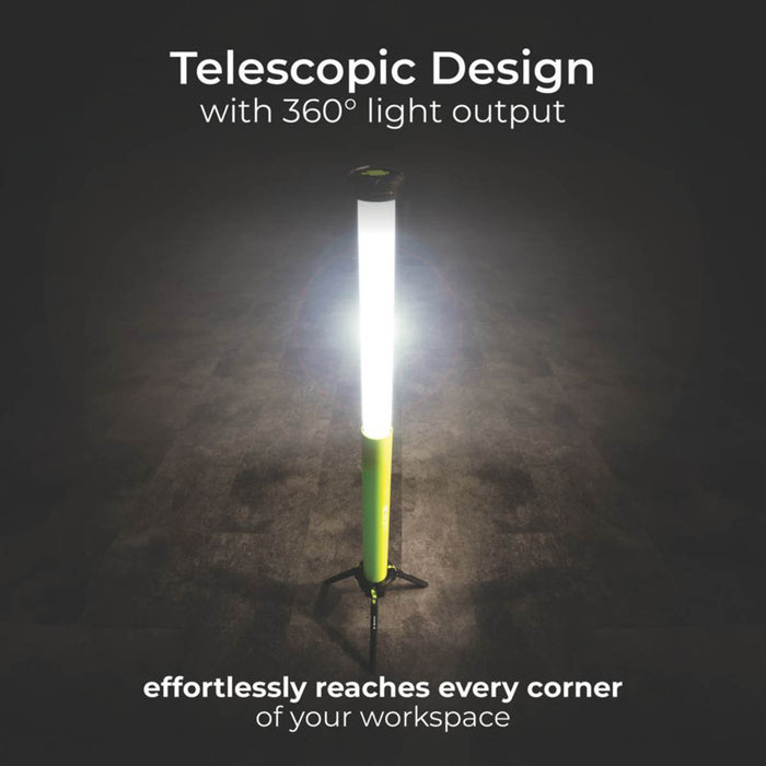 Luceco Telescopic Worklight LED Cool White Rechargeable 360° Adjustable - Image 4