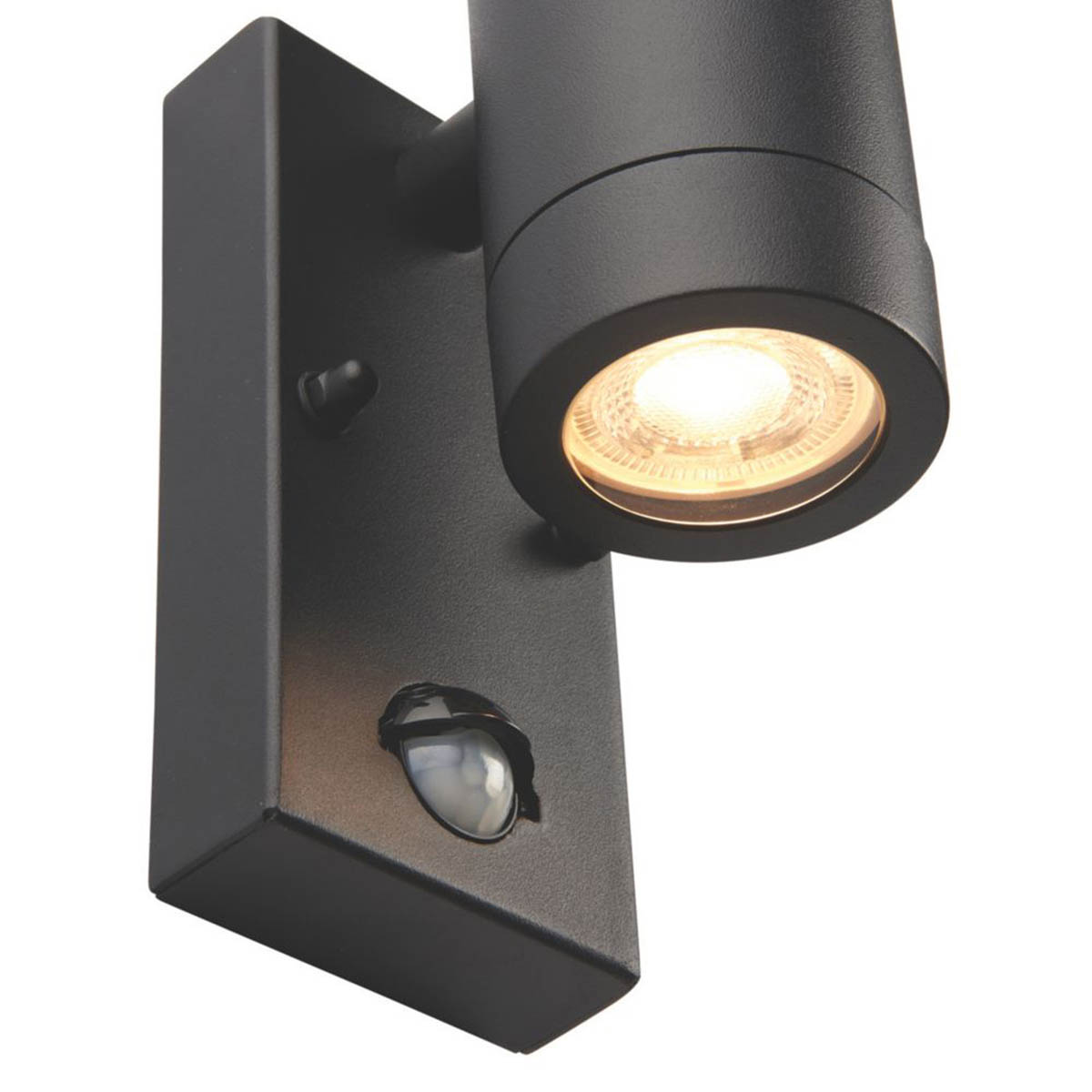 Saxby Outdoor Twin Wall Light PIR Sensor Satin Black Aluminium 8m Range Modern - Image 6