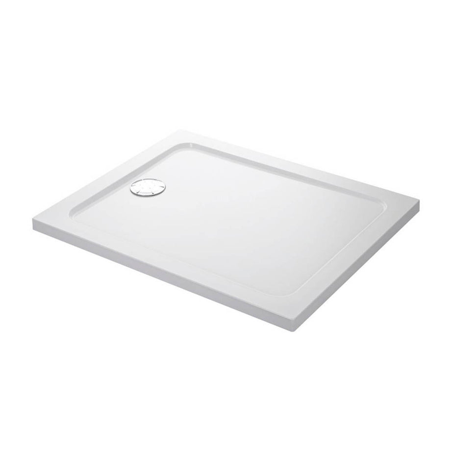 Mira Shower Tray Flight Low Rectangular White Acrylic Stone Resin 1200x700x40mm - Image 1