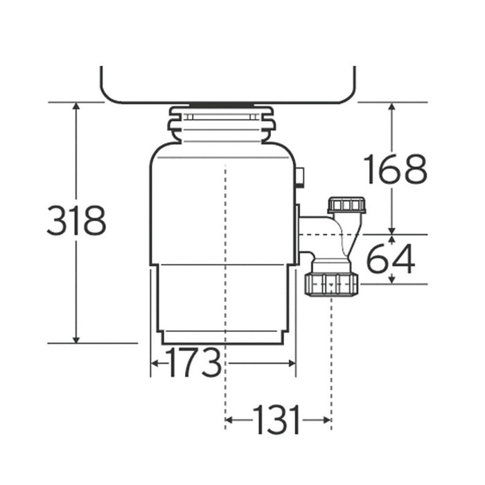 Insinkerator Food Waste Disposer Model 56 Built-In Air Switch Kitchen 0.9 L - Image 2