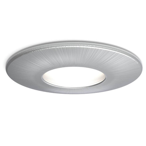 LED Downlights GU10 Bathroom Fixed Fire Rated Satin Chrome Compact Slim 6 Pack - Image 1