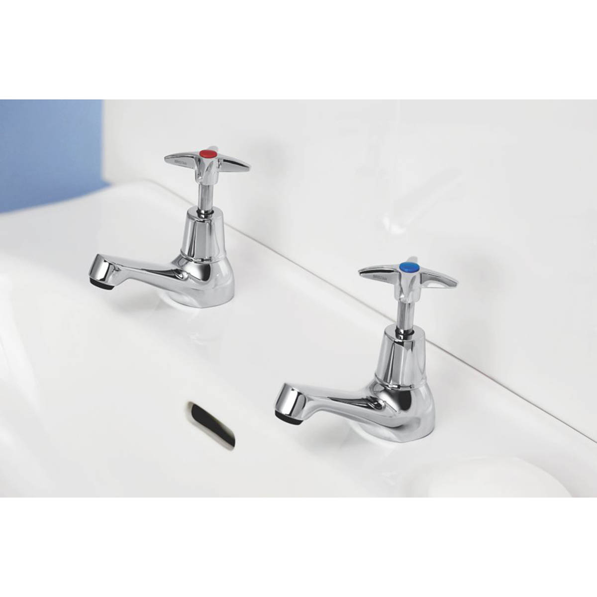 Bristan Basin Pillar Tap Cross Head Chrome 98mm Cloakroom Cross Head 2 Tap Holes - Image 2